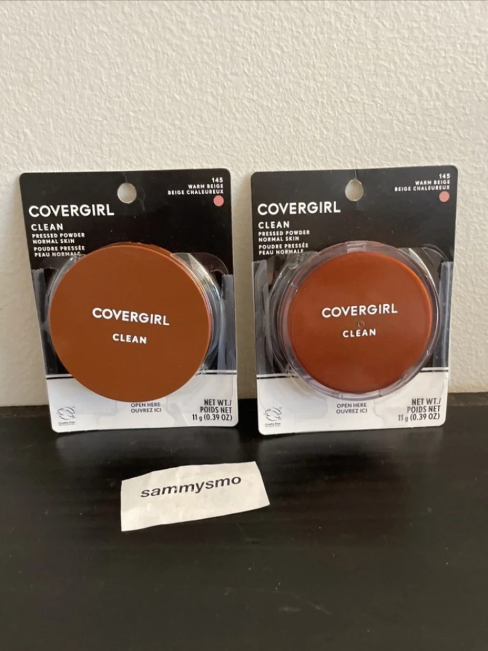 Covergirl Clean Pressed Powder 145 Warm Beige, Original Talc, x2 READ DESCRIPT